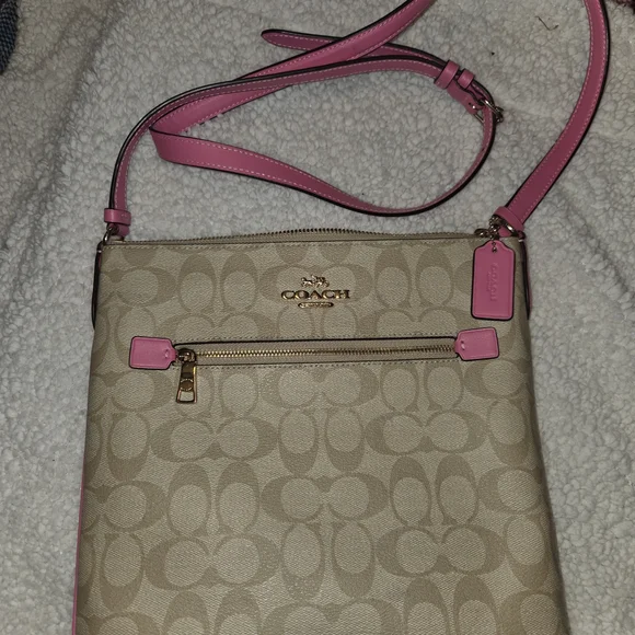 Coach Beige and Pink Women's Bag - Picture 2 of 6